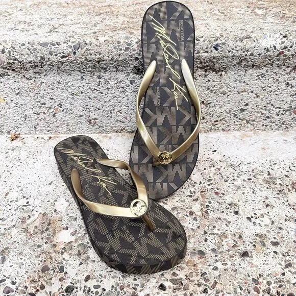 Michael Kors Shoes Michael Kors Jet Set Signature Flip Flops